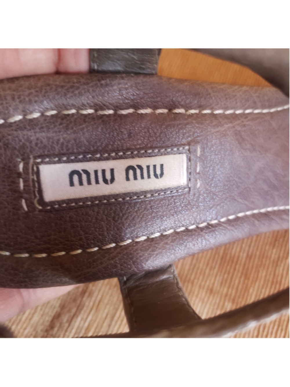 Women's Miu Miu Brown Leather Platform Sandals Size 39 - Picture 8 of 10